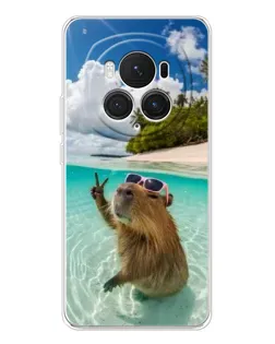 Чехол для Huawei Honor Magic 7 Pro с картинкой «Капибара на море»