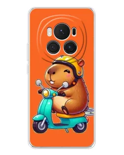 Чехол для Huawei Honor Magic 7 Pro с картинкой «Капибара на скутере»