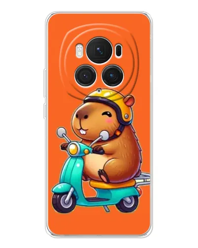 Чехол для Huawei Honor Magic 7 Pro с картинкой «Капибара на скутере»