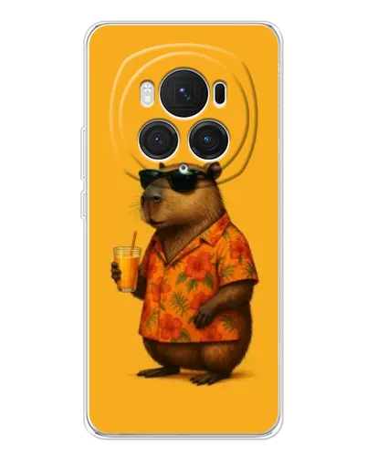 Чехол для Huawei Honor Magic 7 Pro с картинкой «Капибара на отдыхе»
