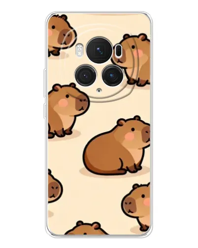 Чехол для Huawei Honor Magic 7 Pro с картинкой «Паттерн милых капибар»
