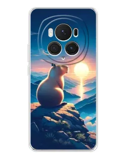 Чехол для Huawei Honor Magic 7 Pro с картинкой «Закат солнца с капибарой»