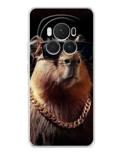 Чехол для Huawei Honor Magic 7 Pro с картинкой «Капибара золотая цепь»