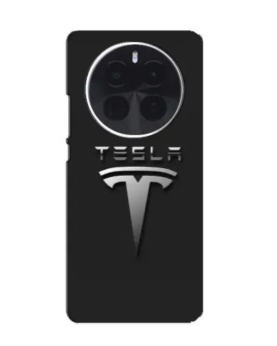 Чехол для Huawei Honor Magic8 с картинкой «Стальной логотип Tesla»