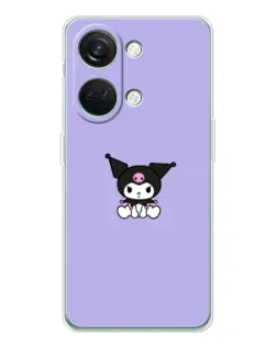 Чехол для Huawei Honor Play 10C с картинкой «Kuromi — фиолетовый минимализм»