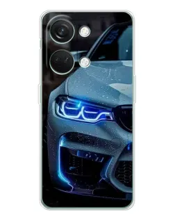 Чехол для Huawei Honor Play 10C с картинкой «Взгляд BMW с синими фарами»