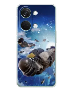 Чехол для Huawei Honor Play 10C с картинкой «Десант PUBG — прыжок»
