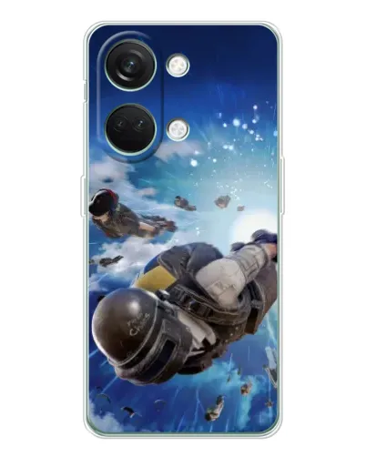Чехол для Huawei Honor Play 10C с картинкой «Десант PUBG — прыжок»