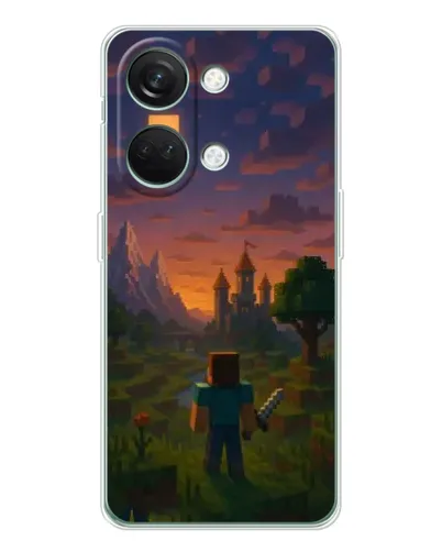 Чехол для Huawei Honor Play 10C с картинкой «Стив у башни» Чехол для Huawei Honor Play 10C с картинкой «Стив у башни»