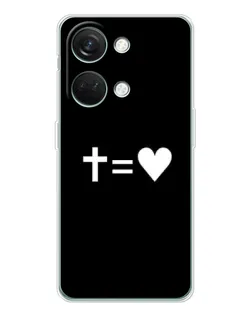 Чехол для Huawei Honor Play 10C с картинкой «Крест и Сердце»