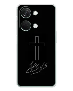 Чехол для Huawei Honor Play 10C с картинкой «Графический крест Jesus»
