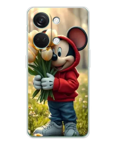Чехол для Huawei Honor Play 10C с картинкой «Микки с тюльпанами»