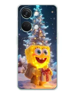 Чехол для Huawei Honor Play 10C с картинкой «Рождественский Спанч Боб»