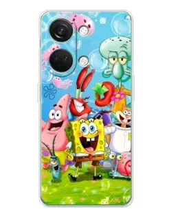 Чехол для Huawei Honor Play 10C с картинкой «Губка Боб и друзья»