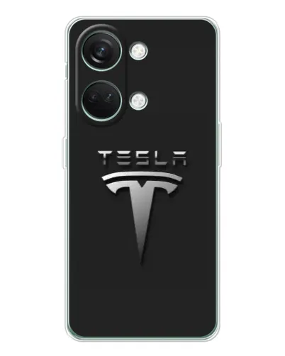 Чехол для Huawei Honor Play 10C с картинкой «Стальной логотип Tesla»