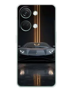 Чехол для Huawei Honor Play 10C с картинкой «Lamborghini золотые линии»