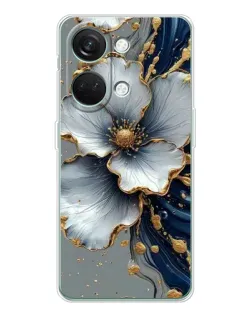 Чехол для Huawei Honor Play 10C с картинкой «Белый цветок и золотой флюид»
