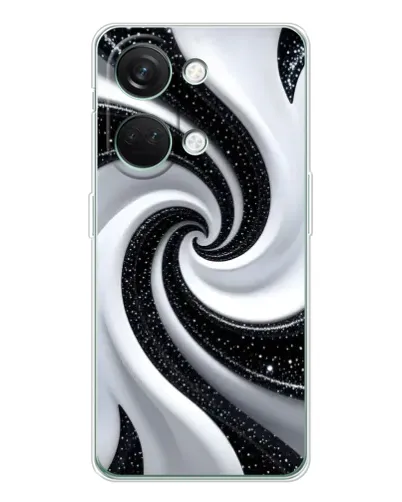 Чехол для Huawei Honor Play 10C с картинкой «Черно-белая спираль»