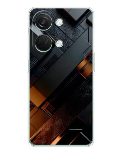 Чехол для Huawei Honor Play 10C с картинкой «Черные геометрические блоки»