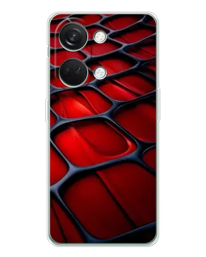 Чехол для Huawei Honor Play 10C с картинкой «Красная глянцевая сетка»