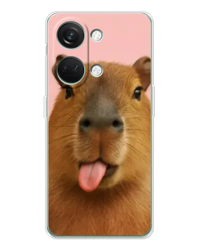 Чехол для Huawei Honor Play 10C с картинкой «Капибара с языком»