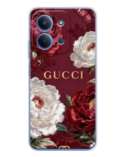 Чехол для Huawei Honor Play 11 Plus с картинкой «Gucci — бордовые розы»