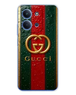 Чехол для Huawei Honor Play 11 Plus с картинкой «Gucci — фирменная полоса и золото»