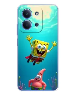 Чехол для Huawei Honor Play 11 Plus с картинкой «Спанч Боб под водой»