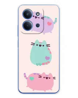 Чехол для Huawei Honor Play 11 Plus с картинкой «Pusheen трио»