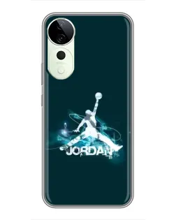 Чехол для Huawei Honor Play 70 Plus с картинкой «Jordan Blue Fire»