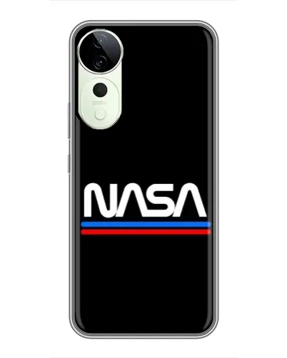 Чехол для Huawei Honor Play 70 Plus с картинкой «NASA — классика Red Blue» Чехол для Huawei Honor Play 70 Plus с картинкой «NASA — классика Red Blue»