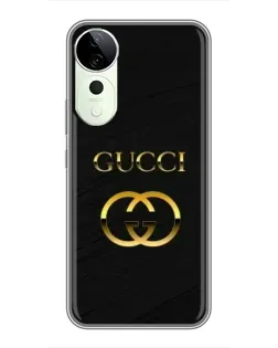 Чехол для Huawei Honor Play 70 Plus с картинкой «Золотой логотип Gucci»