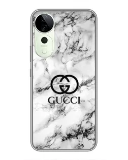 Чехол для Huawei Honor Play 70 Plus с картинкой «Gucci — мраморный шик»