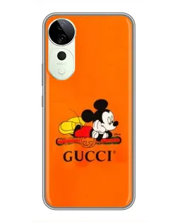 Чехол для Huawei Honor Play 70 Plus с картинкой «Микки Маус Gucci — оранж»