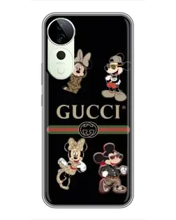 Чехол для Huawei Honor Play 70 Plus с картинкой «Gucci — герои Disney и монограмма»