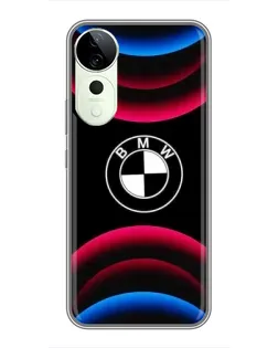 Чехол для Huawei Honor Play 70 Plus с картинкой «Логотип BMW и неоновые дуги» Чехол для Huawei Honor Play 70 Plus с картинкой «Логотип BMW и неоновые дуги»