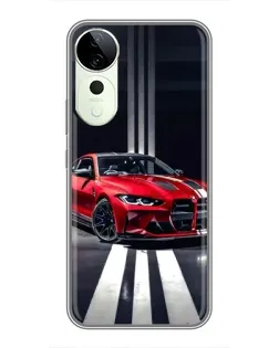 Чехол для Huawei Honor Play 70 Plus с картинкой «Красная BMW на дороге» Чехол для Huawei Honor Play 70 Plus с картинкой «Красная BMW на дороге»