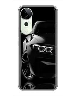 Чехол для Huawei Honor Play 70 Plus с картинкой «Черная BMW — профиль» Чехол для Huawei Honor Play 70 Plus с картинкой «Черная BMW — профиль»