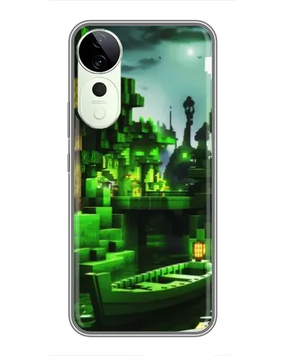 Чехол для Huawei Honor Play 70 Plus с картинкой «Minecraft лесной пейзаж»
