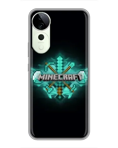 Чехол для Huawei Honor Play 70 Plus с картинкой «Minecraft Diamond лого»