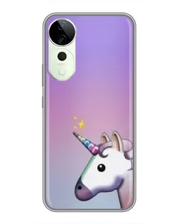 Чехол для Huawei Honor Play 70 Plus с картинкой «Единорог градиент»