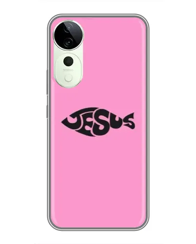 Чехол для Huawei Honor Play 70 Plus с картинкой «Розовый символ  Jesus»