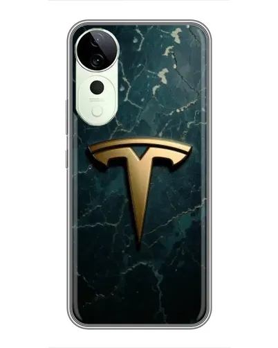 Чехол для Huawei Honor Play 70 Plus с картинкой «Мраморная Tesla Gold»