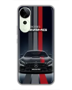 Чохол для Huawei Honor Play 70 Plus з картинкою «Mercedes — білий карбон»