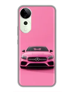 Чехол для Huawei Honor Play 70 Plus с картинкой «Розовый Mercedes AMG»