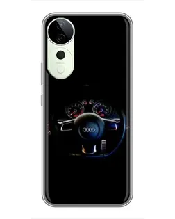 Чохол для Huawei Honor Play 70 Plus з картинкою «Салон Audi — кермо»