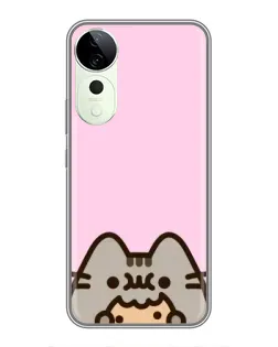 Чохол для Huawei Honor Play 70 Plus з картинкою «Pusheen та печиво»