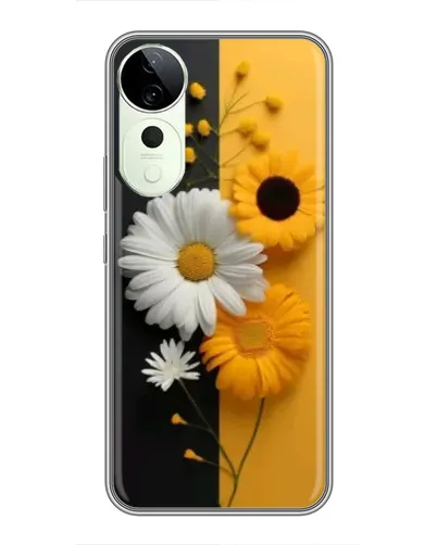 Чехол для Huawei Honor Play 70 Plus с картинкой «Подсолнух и ромашка»