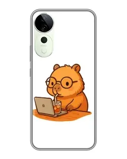 Чохол для Huawei Honor Play 70 Plus з картинкою «Капібара з ноутбуком» Чохол для Huawei Honor Play 70 Plus з картинкою «Капібара з ноутбуком»