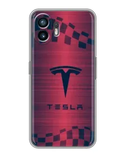 Чохол для Huawei Honor Play 80 Plus з картинкою «Тесла червоний карбон»